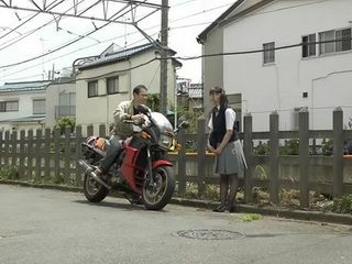 Nippon Schoolgirl's Wild Fuck Ride with Biker Boy in Tokyo