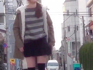 Japanese teen pussy flashing on Tokyo streets gets you hard